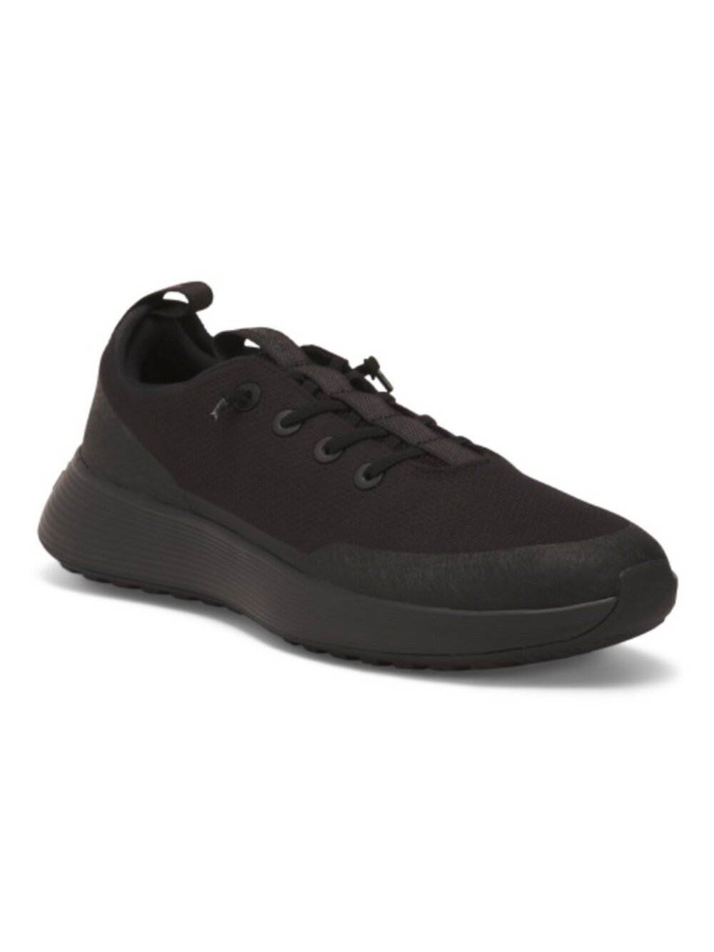 ALLBIRDS Men's Black Tree Runner Go Utility Sneakers with Rounded Toe